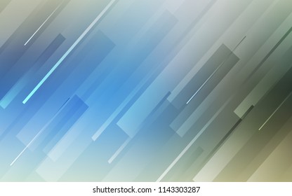 Light Blue, Green vector pattern with sharp lines. Lines on blurred abstract background with gradient. Best design for your ad, poster, banner.