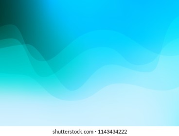 Light Blue, Green vector pattern with lines, ovals. A vague circumflex abstract illustration with gradient. Brand new design for your ads, poster, banner.