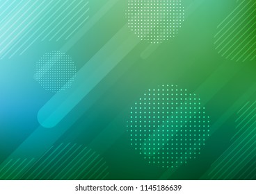 Light Blue, Green vector pattern with rounded lines, dots. Shining colored illustration with rounded stripes, dots. The pattern can be used as ads, poster, banner for commercial.