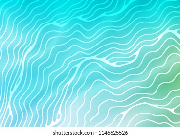 Light Blue, Green vector pattern with lava shapes. An elegant bright illustration with gradient. The elegant pattern for brand book.