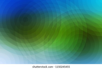 Light Blue, Green vector pattern with spheres. Beautiful colored illustration with blurred circles in nature style. New design for ad, poster, banner of your website.