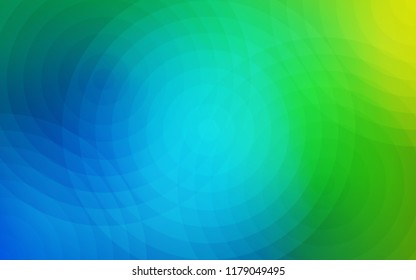 Light Blue, Green vector pattern with spheres. Blurred bubbles on abstract background with colorful gradient. Pattern can be used for futuristic ad, booklets.