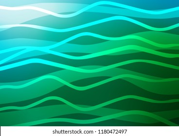 Light Blue, Green vector pattern with narrow lines. Decorative shining illustration with lines on abstract template. Best design for your ad, poster, banner.