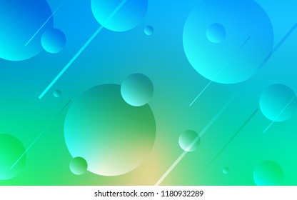 Light Blue, Green vector pattern with spheres. Beautiful colored illustration with blurred circles in nature style. Completely new template for your brand book.