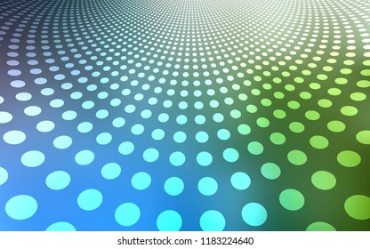 Light Blue, Green vector pattern with spheres. Modern abstract illustration with colorful water drops. Beautiful design for your business advert.