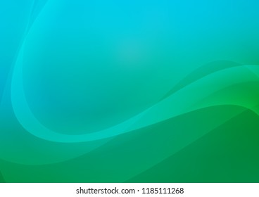 Light Blue, Green vector pattern with bent ribbons. Colorful illustration in abstract marble style with gradient. Marble style for your business design.