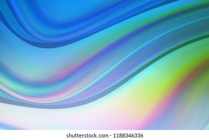 Light Blue, Green vector pattern with lines, ovals. A vague circumflex abstract illustration with gradient. The elegant pattern for brand book.