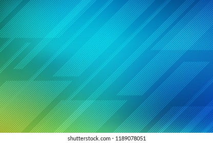 Light Blue, Green vector pattern with sharp lines. Lines on blurred abstract background with gradient. Smart design for your business advert.