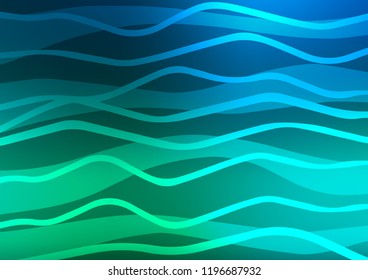 Light Blue, Green vector pattern with narrow lines. Glitter abstract illustration with colored sticks. The pattern can be used as ads, poster, banner for commercial.