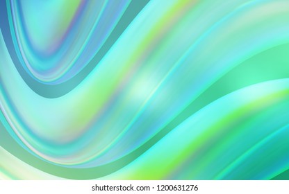 Light Blue, Green vector pattern with curved circles. A completely new color illustration in marble style. A completely new template for your business design.