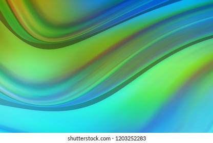 Light Blue, Green vector pattern with lamp shapes. Shining crooked illustration in marble style. The best blurred design for your business.