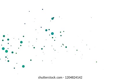 Light Blue, Green vector pattern with spheres. Blurred bubbles on abstract backdrop with colorful gradient. Pattern for ads, booklets.