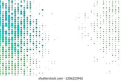 Light Blue, Green vector pattern with spheres. Illustration with set of shining colorful abstract circles. Design for posters, banners.