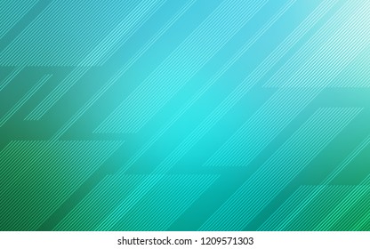 Light Blue, Green vector pattern with sharp lines. Lines on blurred abstract background with gradient. Pattern for ads, posters, banners.