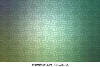 Light Blue, Green vector pattern with bent ribbons. Glitter abstract illustration with wry lines. A new texture for your  ad, booklets, leaflets.