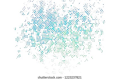 Light Blue, Green vector pattern with spheres. Beautiful colored illustration with blurred circles in nature style. Pattern of water, rain drops.