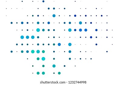 Light Blue, Green vector pattern with spheres. Beautiful colored illustration with blurred circles in nature style. Pattern for beautiful websites.