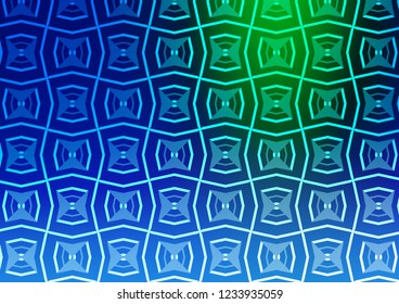 Light Blue, Green vector pattern with narrow lines. Shining colored illustration with narrow lines. Best design for your ad, poster, banner.