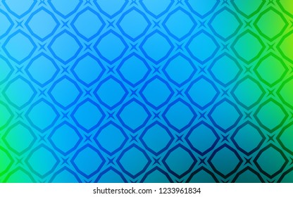 Light Blue, Green vector pattern with christmas stars. Decorative illustration with stars on abstract template. Smart design for your business advert.