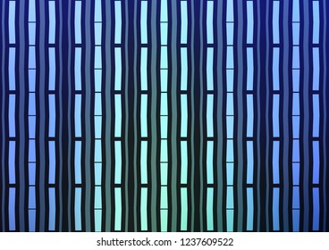 Light Blue, Green vector pattern with narrow lines. Glitter abstract illustration with colored sticks. The pattern can be used as ads, poster, banner for commercial.