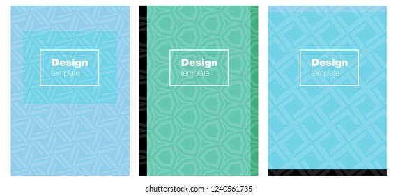 Light Blue, Green vector pattern for magazines. Web interface on abstract background with colorful gradient. Design for cover of books, notepads.
