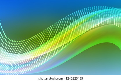 Light Blue, Green vector pattern with spheres, triangles. Illustration with set of colorful abstract circles and lines. Design for your business advert.
