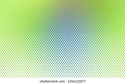 Light Blue, Green vector pattern with spheres. Blurred bubbles on abstract background with colorful gradient. Pattern for ads, booklets.