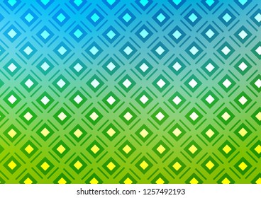 Light Blue, Green vector pattern with lines, rectangles. Modern geometric abstract illustration with lines, squares. Smart design for your business advert.