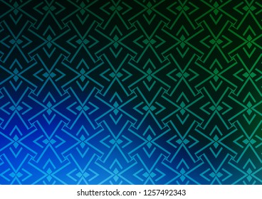Light Blue, Green vector pattern with narrow lines. Glitter abstract illustration with colored sticks. Smart design for your business advert.