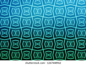 Light Blue, Green vector pattern with narrow lines. Lines on blurred abstract background with gradient. Best design for your ad, poster, banner.