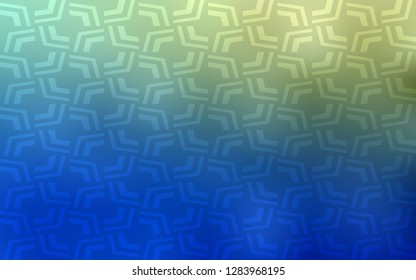 Light Blue, Green vector pattern with bent lines. Colorful illustration in abstract marble style with gradient. A new texture for your  ad, booklets, leaflets.