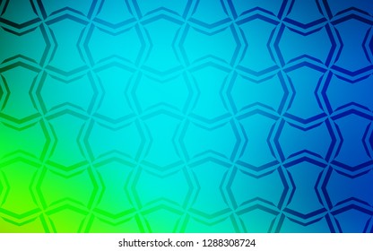 Light Blue, Green vector pattern with sharp lines. Shining colored illustration with sharp stripes. Best design for your ad, poster, banner.