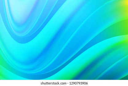 Light Blue, Green vector pattern with lines, ovals. Modern gradient abstract illustration with bandy lines. A completely new template for your business design.