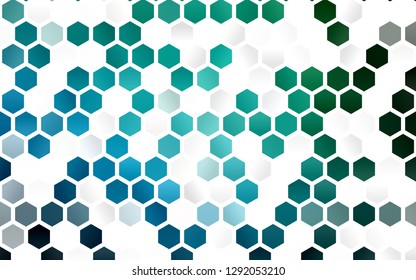 Light Blue, Green vector pattern with colorful hexagons. White background with colorful hexagons. New template for your brand book.