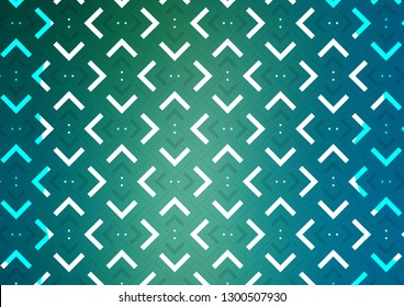 Light Blue, Green vector pattern with narrow lines. Glitter abstract illustration with colored sticks. Best design for your ad, poster, banner.