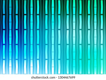 Light Blue, Green vector pattern with narrow lines. Glitter abstract illustration with colored sticks. Smart design for your business advert.