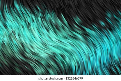Light Blue, Green vector pattern with bubble shapes. Glitter abstract illustration with wry lines. Textured wave pattern for backgrounds.