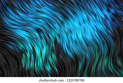 Light Blue, Green vector pattern with bent ribbons. Colorful illustration in abstract marble style with gradient. A completely new template for your business design.
