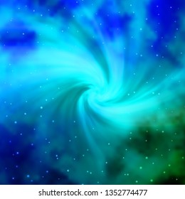 Light Blue, Green vector pattern with abstract stars. Colorful illustration with abstract gradient stars. Pattern for websites, landing pages.