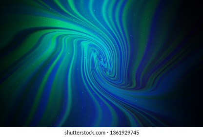Light Blue, Green vector pattern with night sky stars. Shining colored illustration with bright astronomical stars. Pattern for astronomy websites.