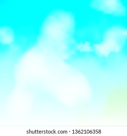 Light Blue, Green vector pattern with clouds. Shining illustration with abstract gradient clouds. Pattern for your commercials.