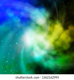 Light Blue, Green vector pattern with abstract stars. Colorful illustration with abstract gradient stars. Pattern for websites, landing pages.