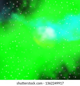 Light Blue, Green vector pattern with abstract stars. Decorative illustration with stars on abstract template. Pattern for websites, landing pages.