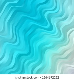 Light Blue, Green vector pattern with curves. Brand new colorful illustration with bent lines. Best design for your posters, banners.