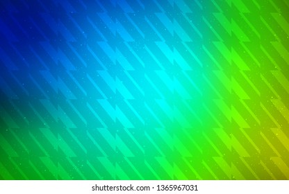 Light Blue, Green vector pattern with sharp lines. Glitter abstract illustration with colorful sticks. Best design for your ad, poster, banner.