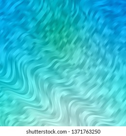 Light Blue, Green vector pattern with wry lines. Illustration in abstract style with gradient curved.  Pattern for busines booklets, leaflets