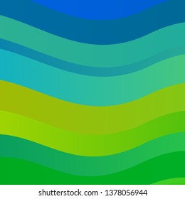 Light Blue, Green vector pattern with wry lines. Abstract gradient illustration with wry lines. Pattern for booklets, leaflets.