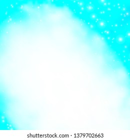 Light Blue, Green vector pattern with abstract stars. Blur decorative design in simple style with stars. Pattern for new year ad, booklets.