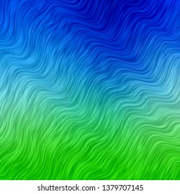 Light Blue, Green vector pattern with curves. Colorful illustration in abstract style with bent lines. Pattern for websites, landing pages.