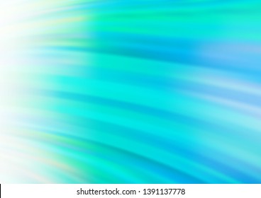Light Blue, Green vector pattern with lava shapes. Modern gradient abstract illustration with bandy lines. A completely new template for your business design.